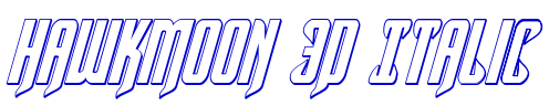 Hawkmoon 3D Italic шрифт